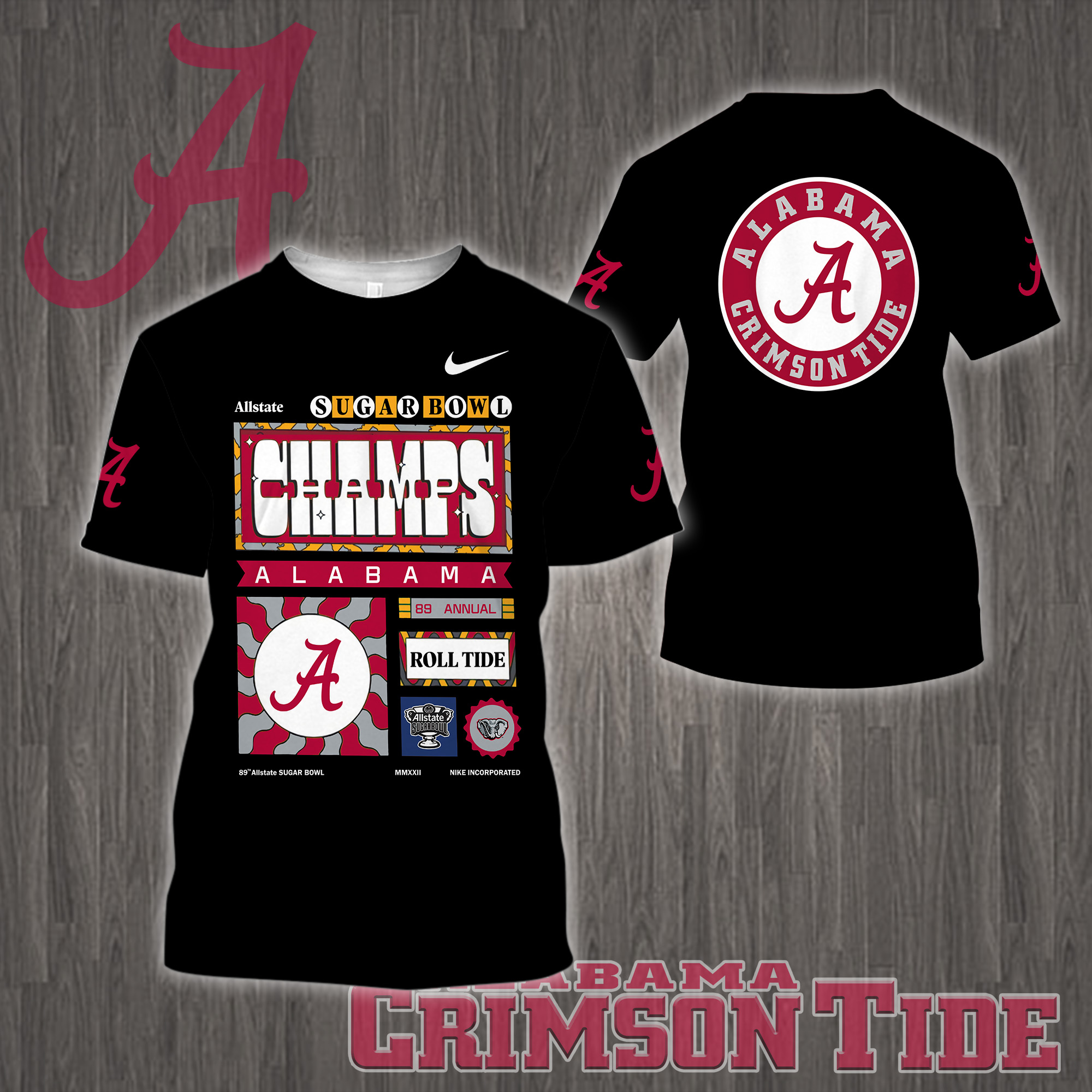 Alabama Crimson Tide 2022 Sugar Bowl Champions Shirt - Famjoys Alabama Crimson Tide 2022 Sugar Bowl Champions Shirt - Famjoys