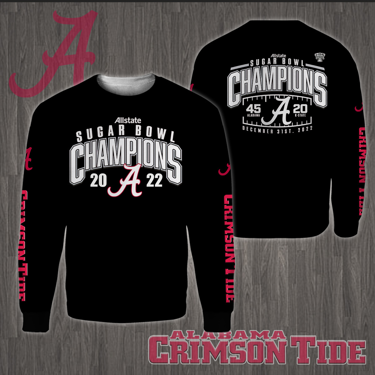 Alabama Crimson Tide 2022 Sugar Bowl Champions Shirt - Famjoys Alabama Crimson Tide 2022 Sugar Bowl Champions Shirt - Famjoys