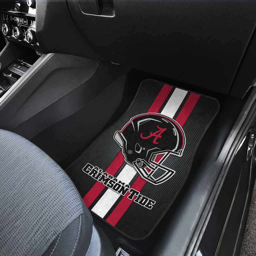 Alabama Crimson Tide Car Floor Mats Helmet DRC220819-08 - Famjoys Alabama Crimson Tide Car Floor Mats Helmet DRC220819-08 - Famjoys