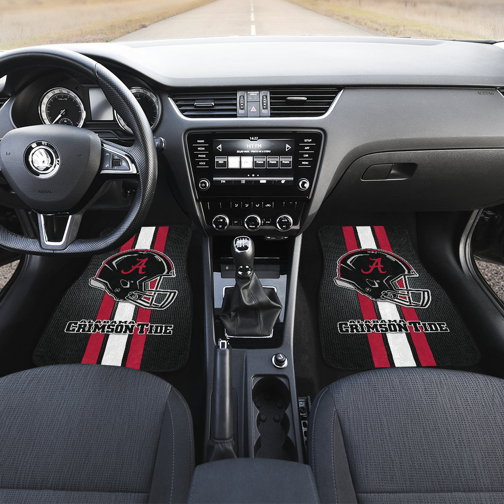 Alabama Crimson Tide Car Floor Mats Helmet DRC220819-08 - Famjoys Alabama Crimson Tide Car Floor Mats Helmet DRC220819-08 - Famjoys