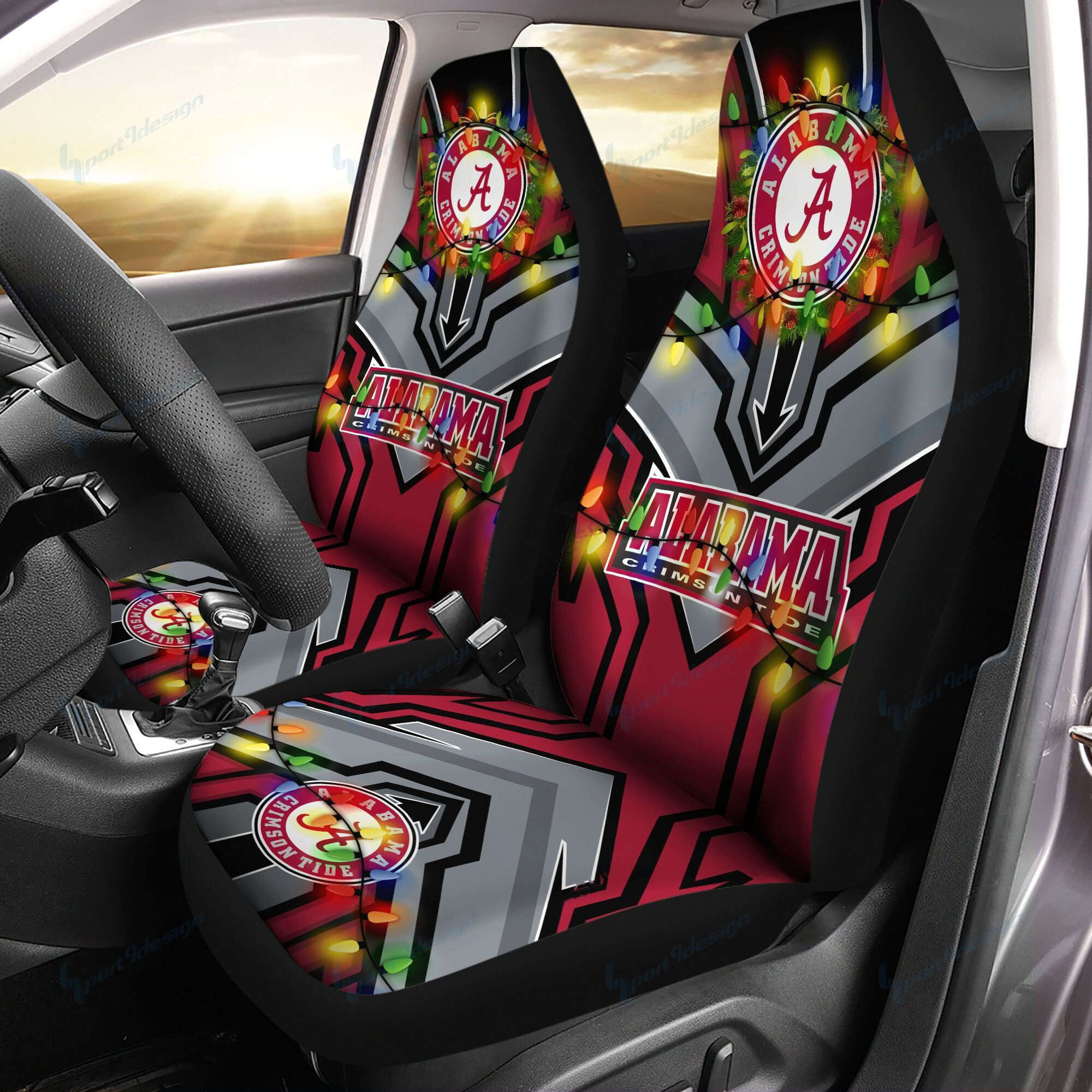 Alabama Crimson Tide Car Seat Covers BG105 - Famjoys Alabama Crimson Tide Car Seat Covers BG105 - Famjoys