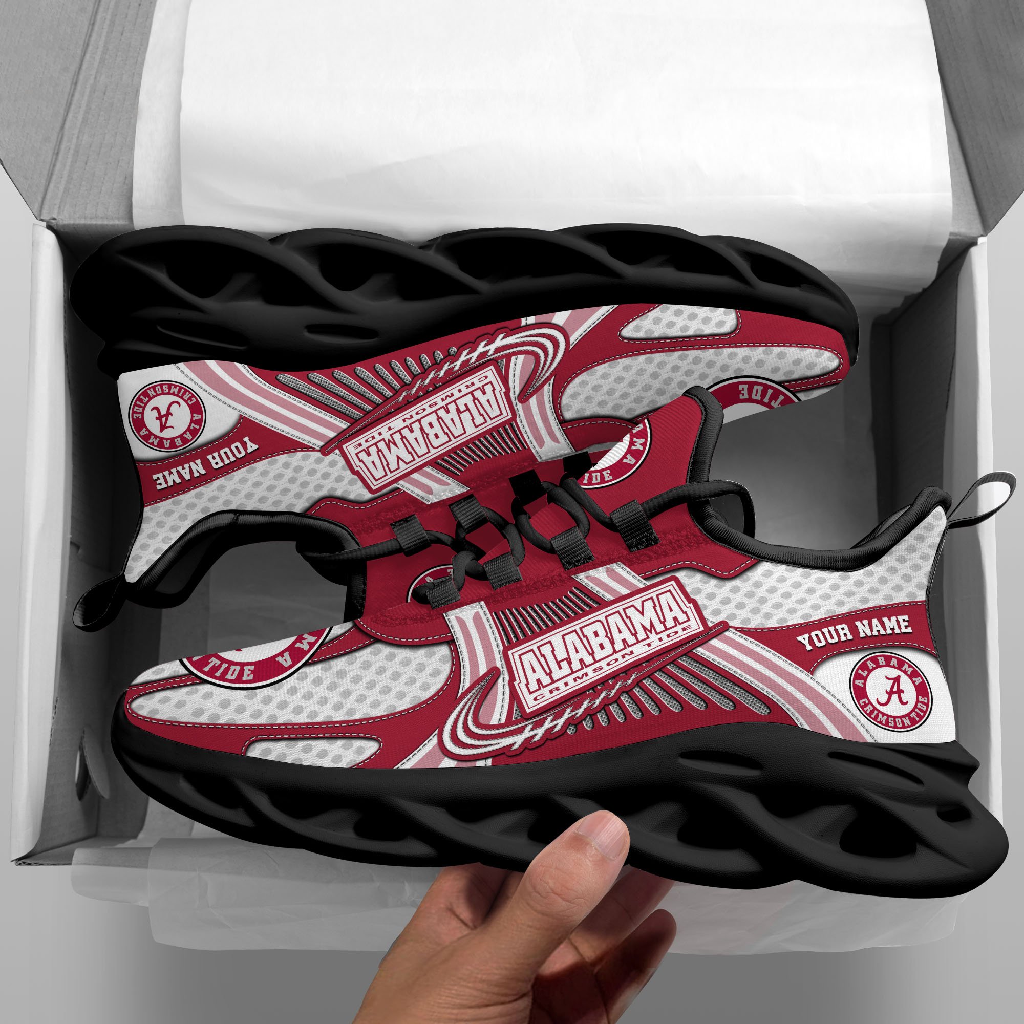 Alabama Crimson Tide Clunky Sneakers Custom Your Name, Sport Sneakers ETRG-62343 - Famjoys Alabama Crimson Tide Clunky Sneakers Custom Your Name, Sport Sneakers ETRG-62343 - Famjoys
