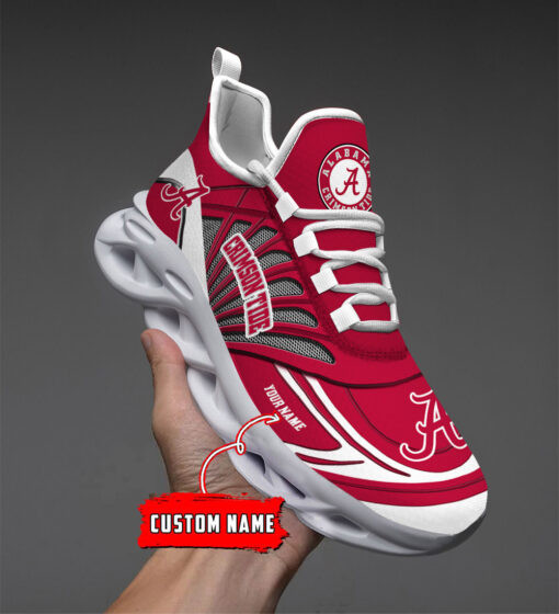 Alabama Crimson Tide Custom Name Max Soul Shoes - Famjoys Alabama Crimson Tide Custom Name Max Soul Shoes - Famjoys