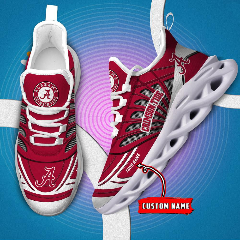Alabama Crimson Tide Custom Name Max Soul Shoes - Famjoys Alabama Crimson Tide Custom Name Max Soul Shoes - Famjoys