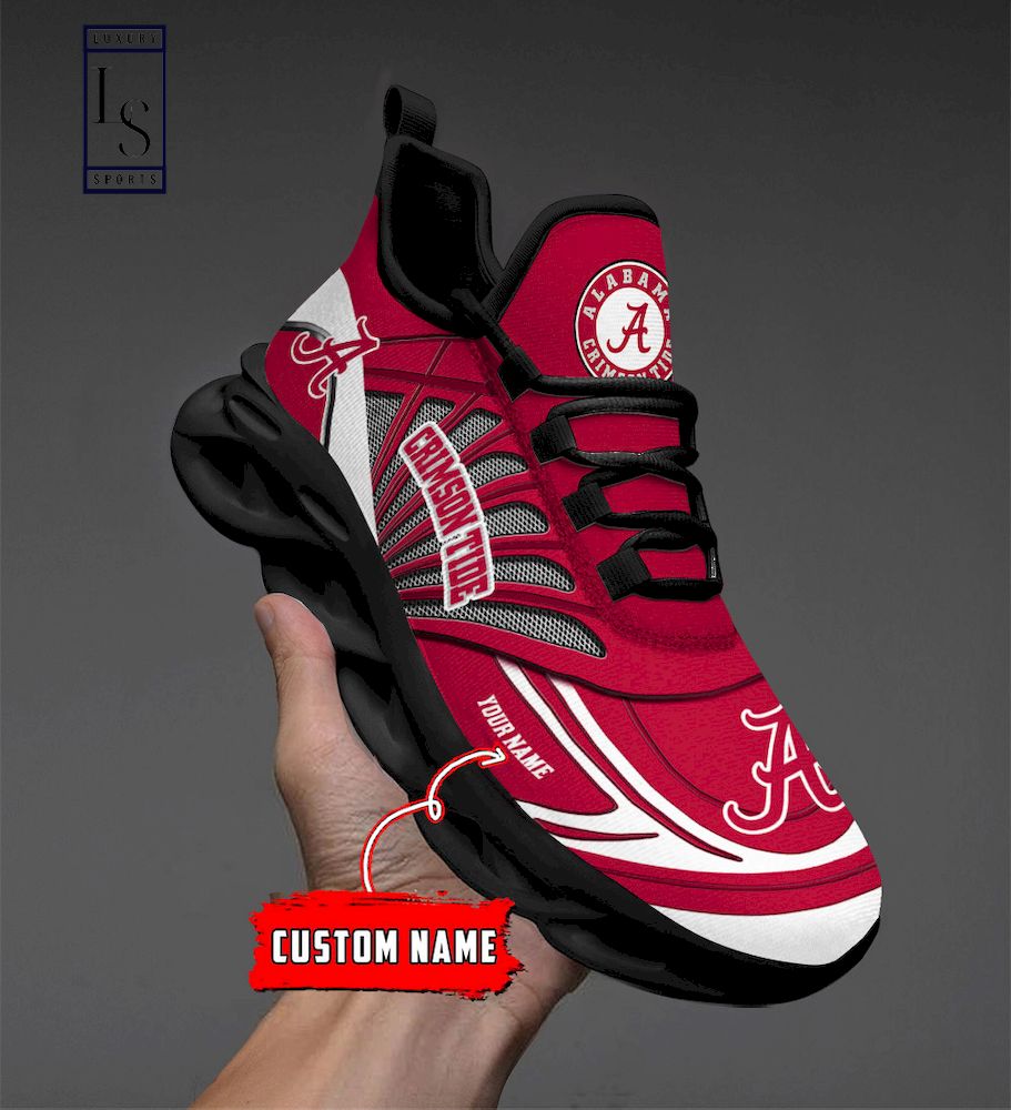 Alabama Crimson Tide Custom Name Max Soul Shoes - Famjoys Alabama Crimson Tide Custom Name Max Soul Shoes - Famjoys