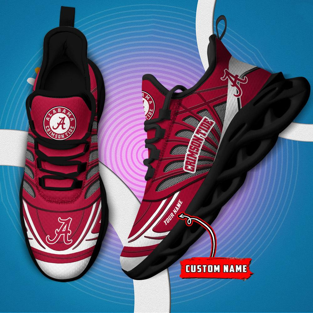 Alabama Crimson Tide Custom Name Max Soul Shoes - Famjoys Alabama Crimson Tide Custom Name Max Soul Shoes - Famjoys