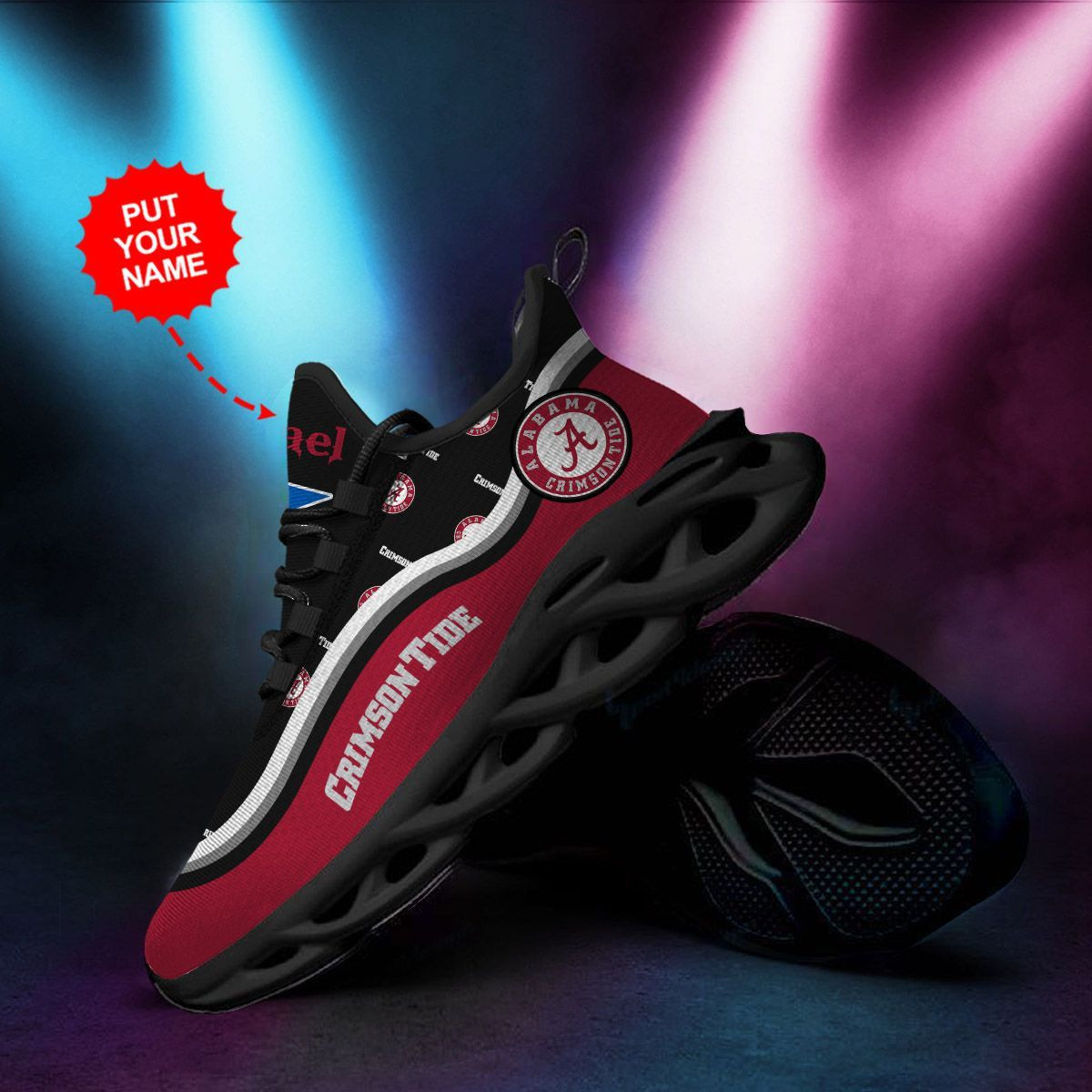 Alabama Crimson Tide Custom Personalized Max Soul Sneakers Shoes - Famjoys Alabama Crimson Tide Custom Personalized Max Soul Sneakers Shoes - Famjoys