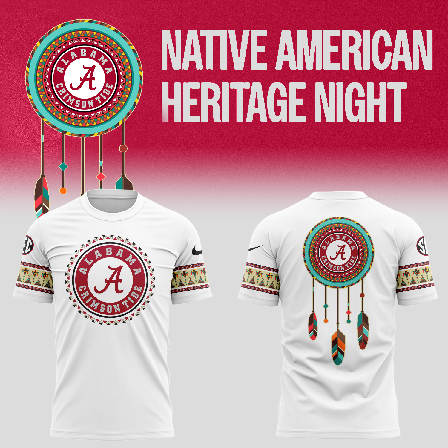 Alabama Crimson Tide football Native American Heritage Hoodie - Famjoys Alabama Crimson Tide football Native American Heritage Hoodie - Famjoys