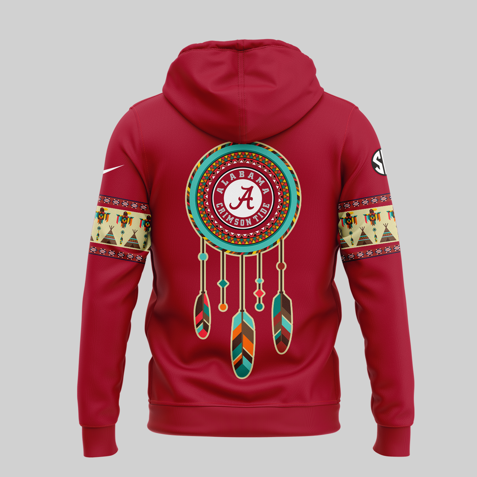 Alabama Crimson Tide football Native American Heritage Hoodie Red - Famjoys Alabama Crimson Tide football Native American Heritage Hoodie Red - Famjoys