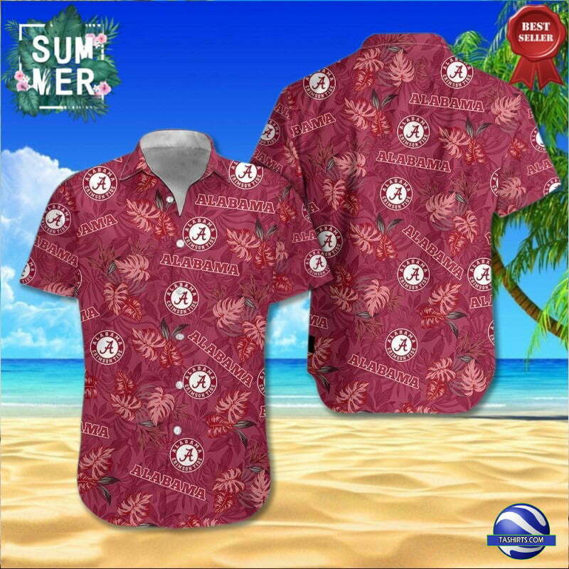 Alabama Crimson Tide Hawaiian Shirt - Famjoys Alabama Crimson Tide Hawaiian Shirt - Famjoys