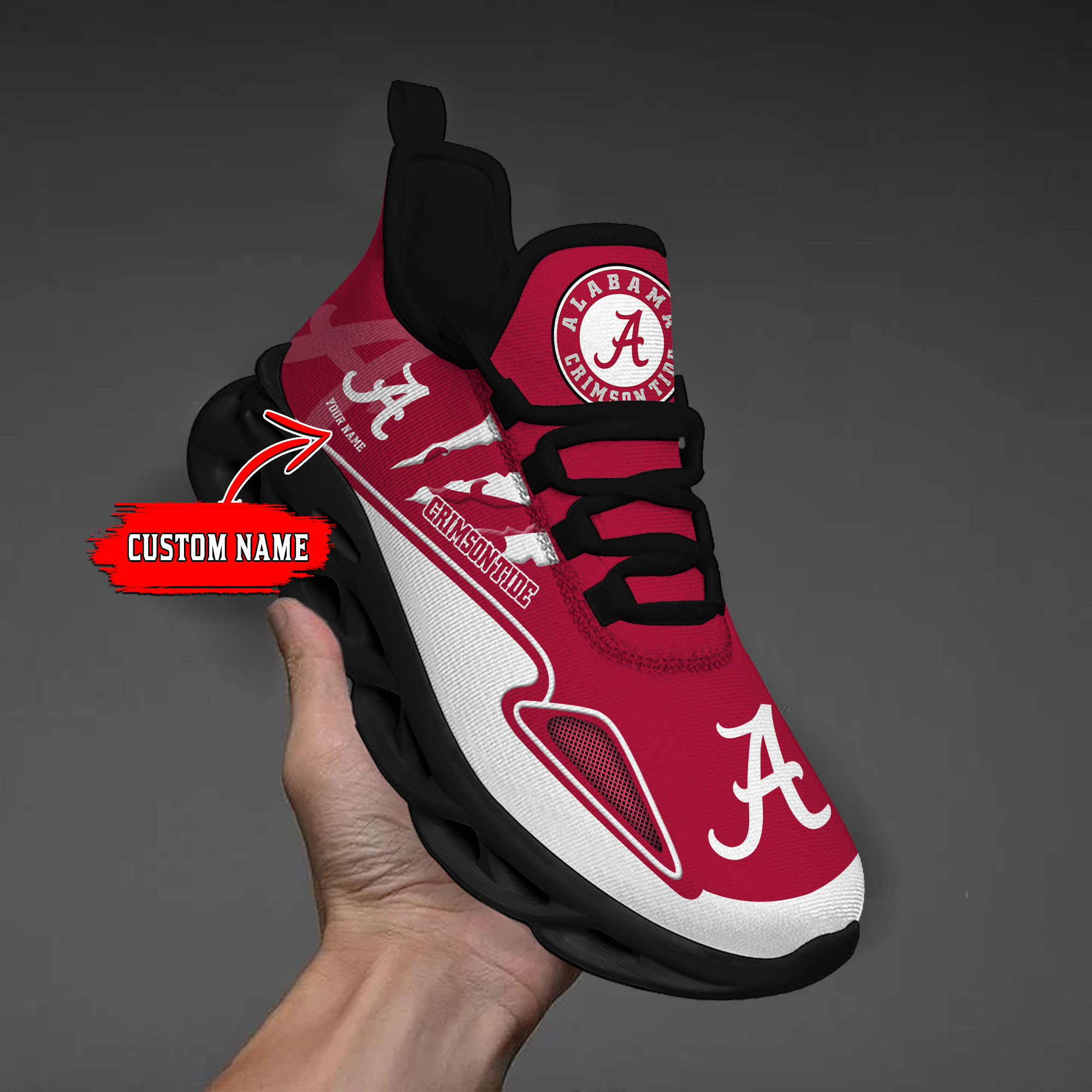 Alabama Crimson Tide Max Soul Shoes - Famjoys Alabama Crimson Tide Max Soul Shoes - Famjoys
