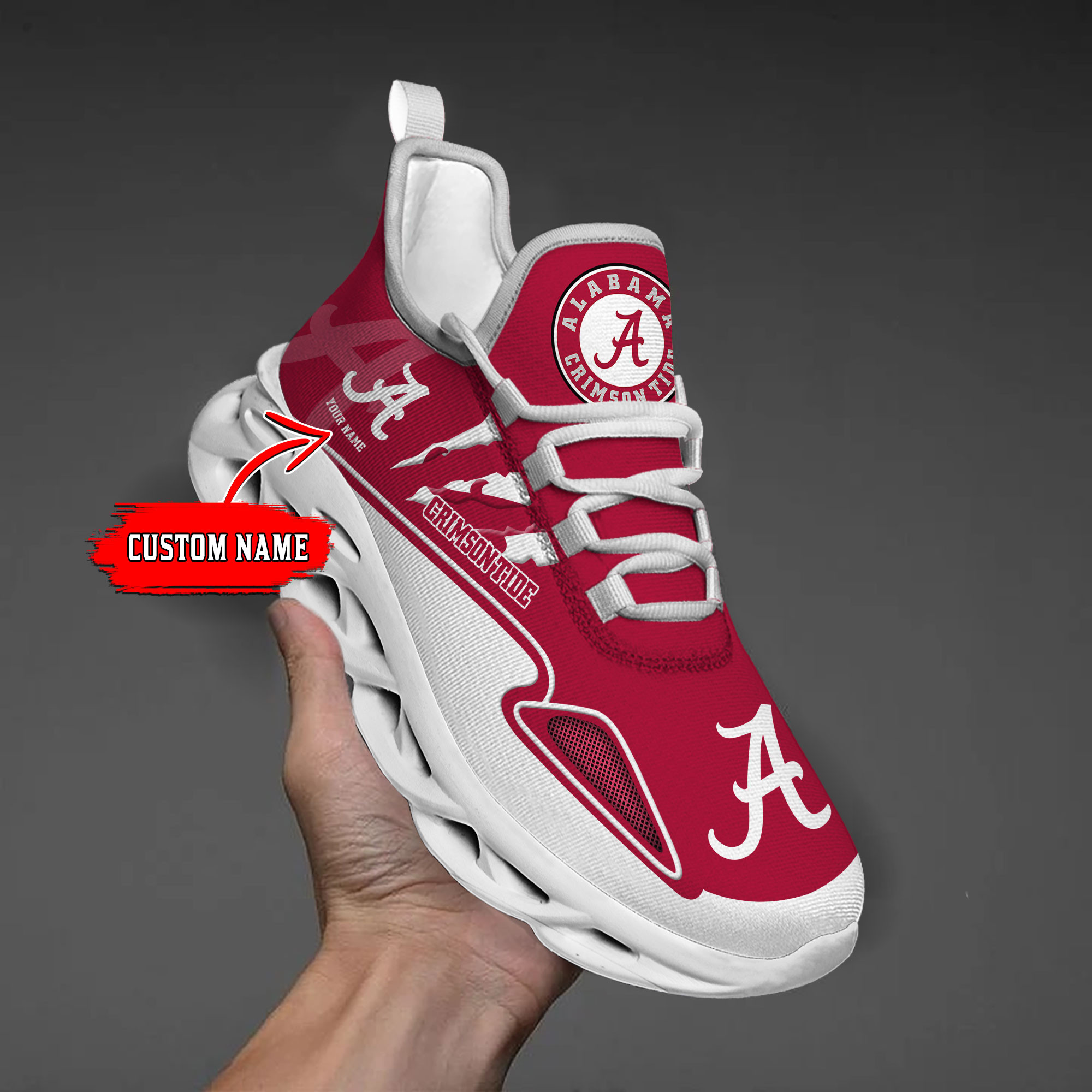 Alabama Crimson Tide Max Soul Shoes - Famjoys Alabama Crimson Tide Max Soul Shoes - Famjoys