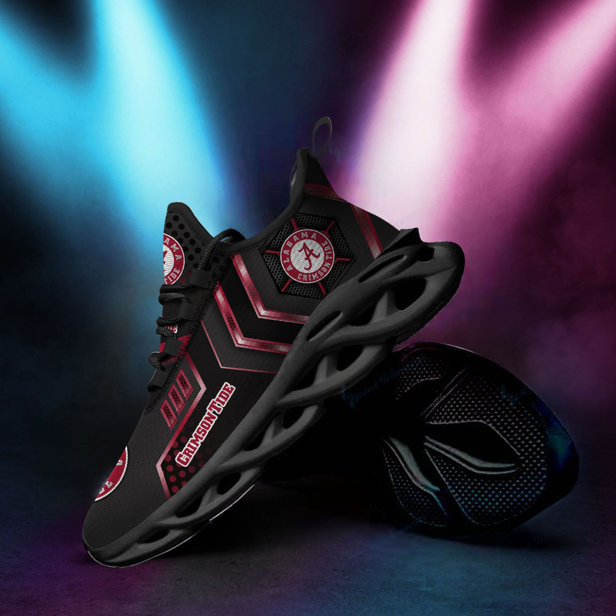 Alabama Crimson Tide Max Soul Sneakers Shoes - Famjoys Alabama Crimson Tide Max Soul Sneakers Shoes - Famjoys