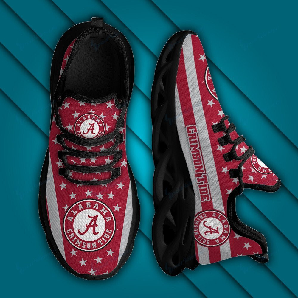 Alabama Crimson Tide Max Soul YZ Running Sneakers 16 - Famjoys Alabama Crimson Tide Max Soul YZ Running Sneakers 16 - Famjoys