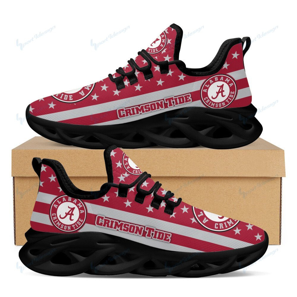 Alabama Crimson Tide Max Soul YZ Running Sneakers 16 - Famjoys Alabama Crimson Tide Max Soul YZ Running Sneakers 16 - Famjoys