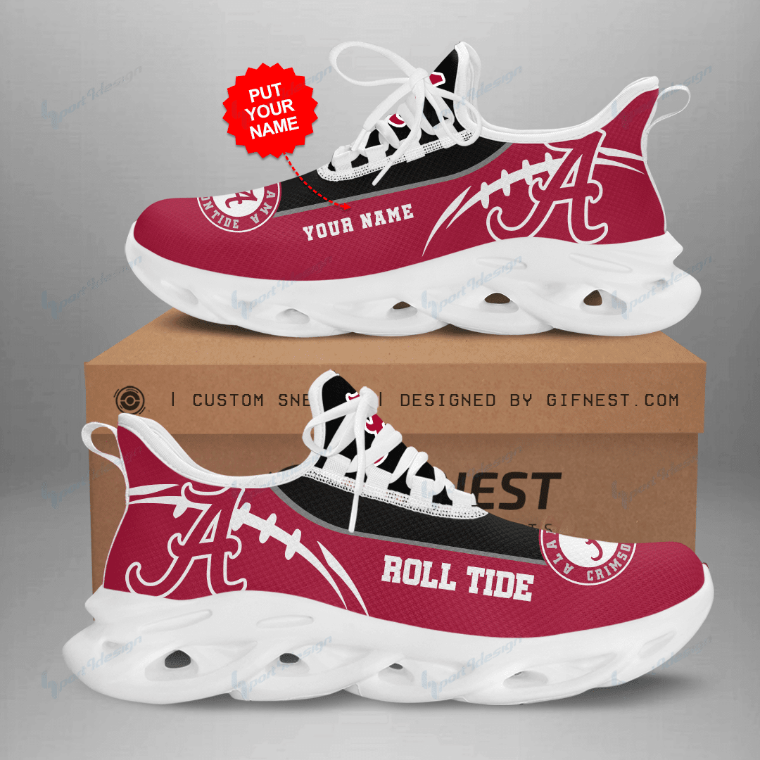 Alabama Crimson Tide Max Soul YZ Running Sneakers 274 - Famjoys Alabama Crimson Tide Max Soul YZ Running Sneakers 274 - Famjoys