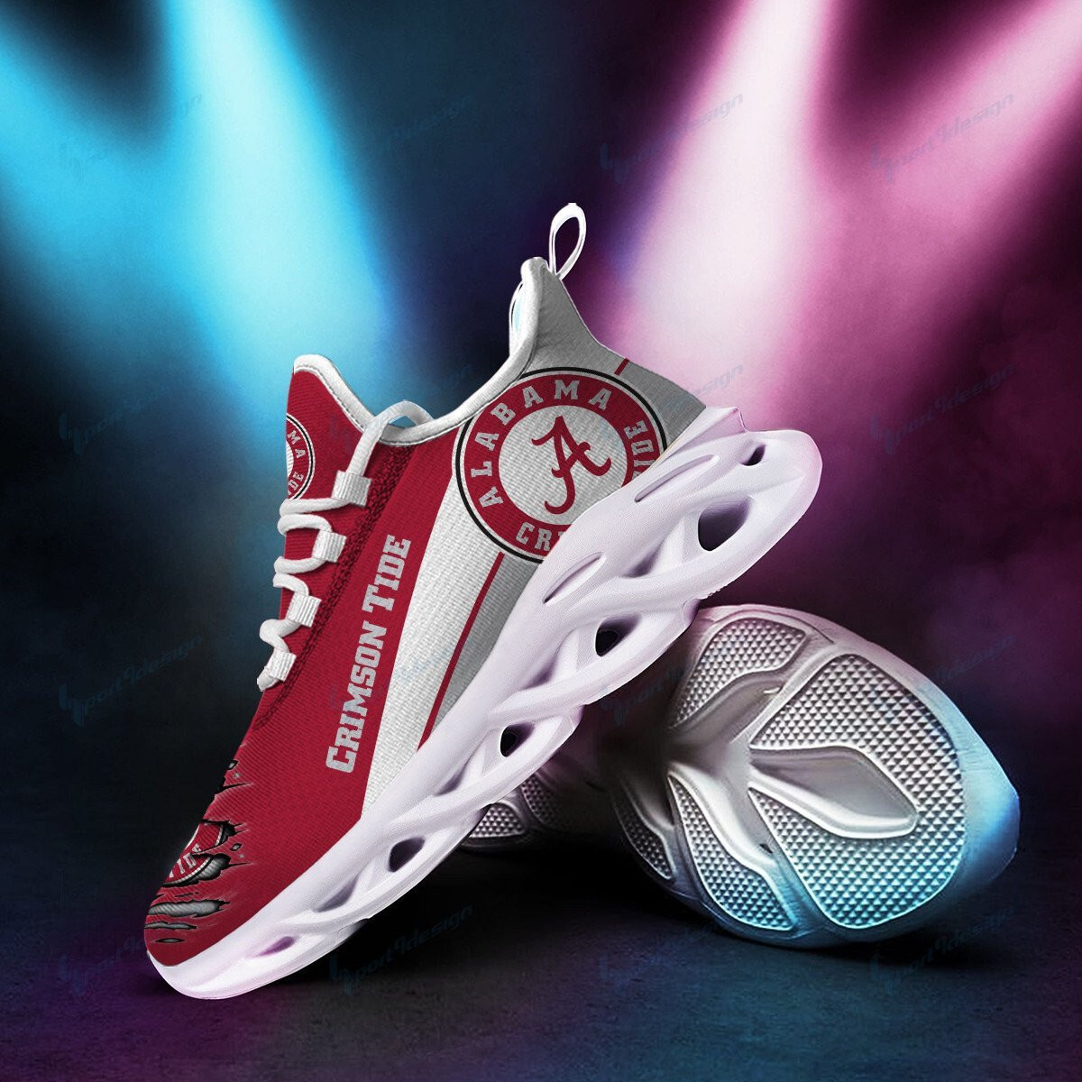 Alabama Crimson Tide Max Soul YZ Running Sneakers 990 - Famjoys Alabama Crimson Tide Max Soul YZ Running Sneakers 990 - Famjoys