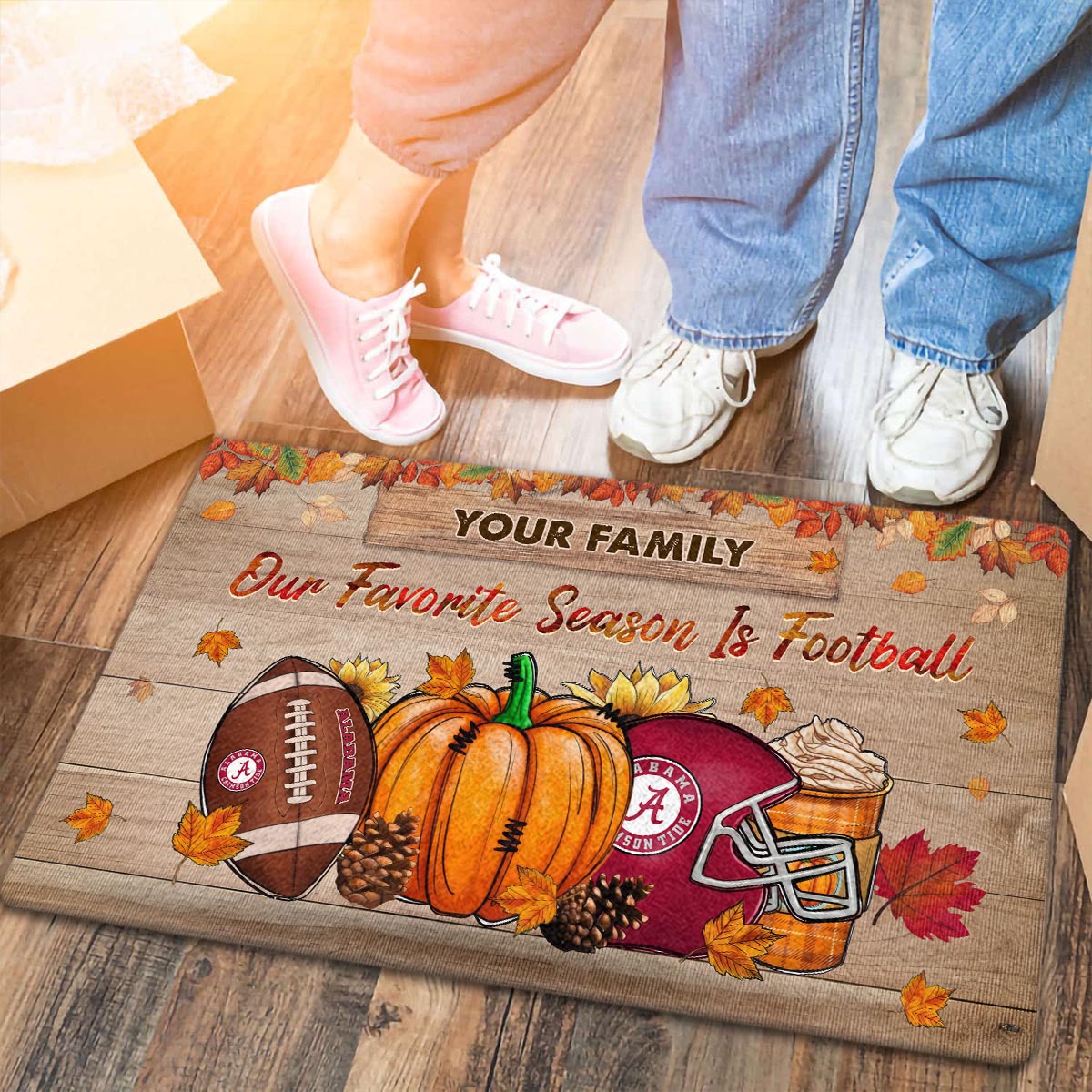 Alabama Crimson Tide Our Favorite Season is Football Doormat - Famjoys Alabama Crimson Tide Our Favorite Season is Football Doormat - Famjoys