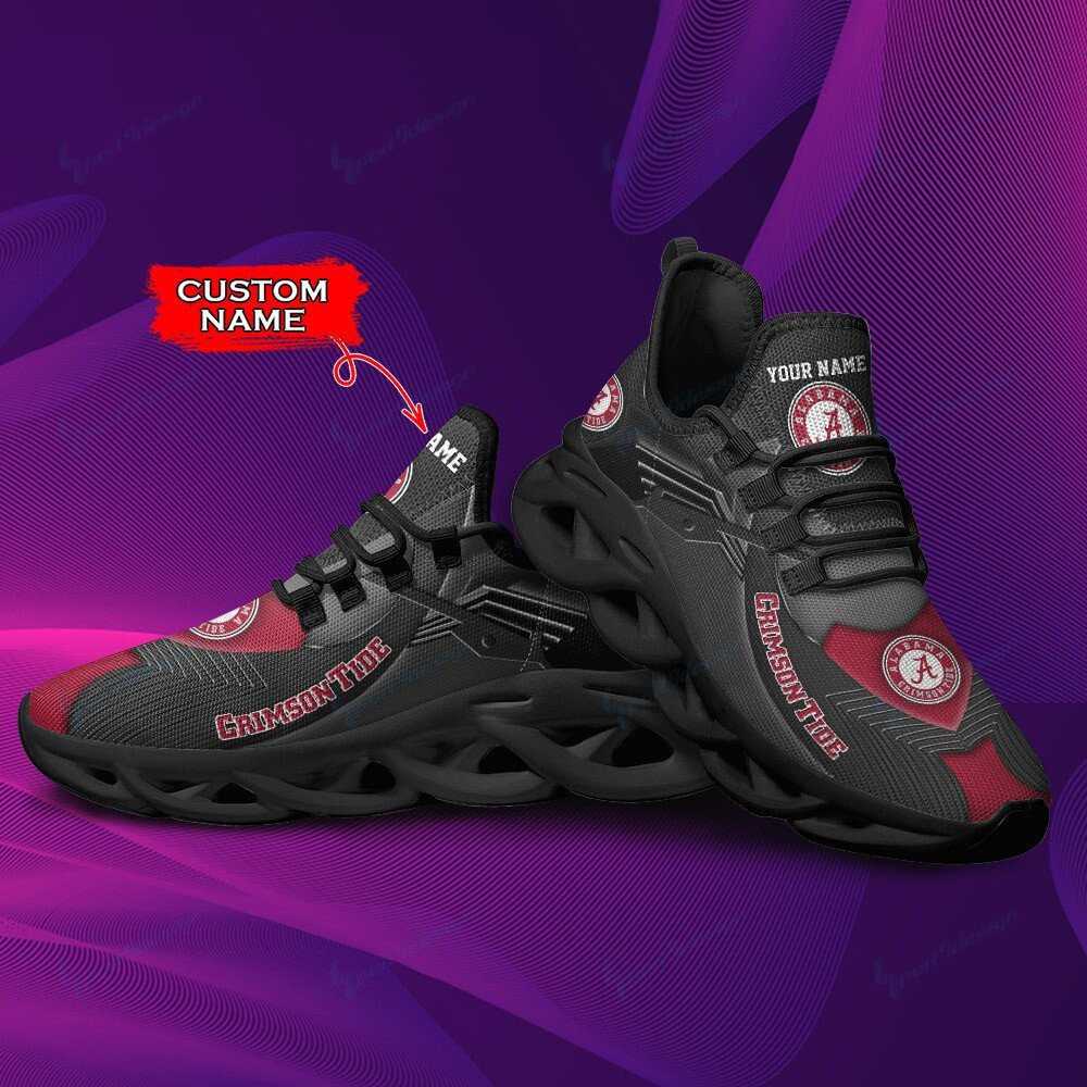 Alabama Crimson Tide Personalized Max Soul YZ Running Sneakers 298 - Famjoys Alabama Crimson Tide Personalized Max Soul YZ Running Sneakers 298 - Famjoys