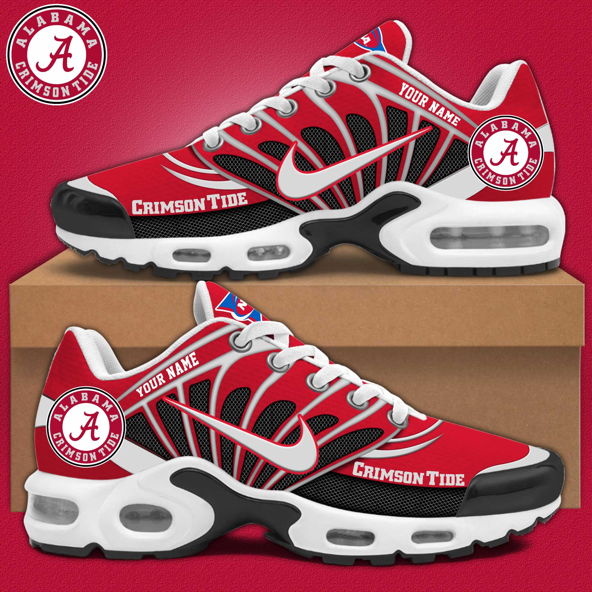 Alabama Crimson Tide Personalized Shoes S516508 - Famjoys Alabama Crimson Tide Personalized Shoes S516508 - Famjoys