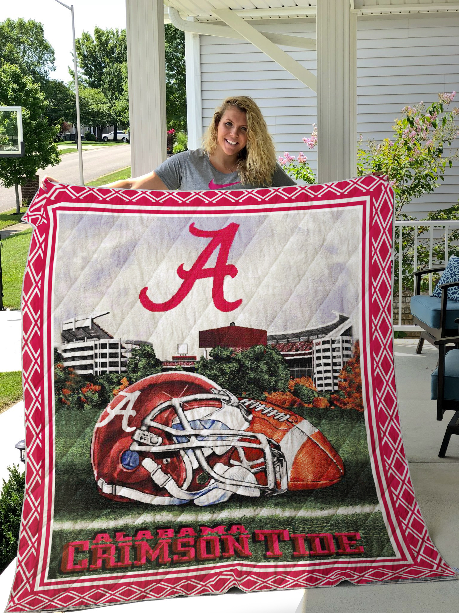 Alabama Crimson Tide Quilt Blanket - Famjoys Alabama Crimson Tide Quilt Blanket - Famjoys