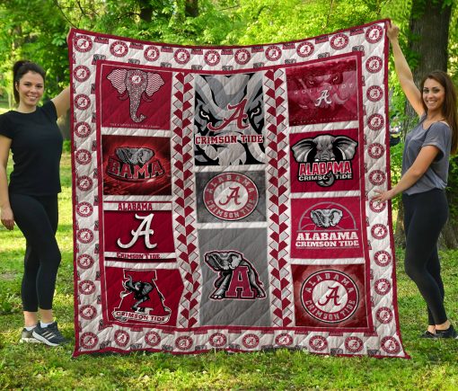 Alabama Crimson Tide Quilt Blanket - Famjoys Alabama Crimson Tide Quilt Blanket - Famjoys