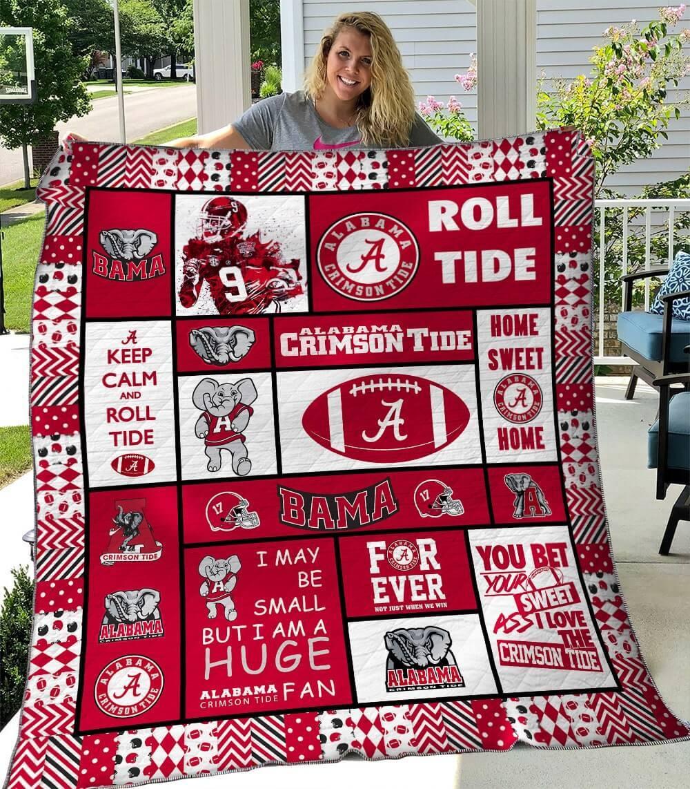 Alabama Crimson Tide Quilt Blanket - Famjoys Alabama Crimson Tide Quilt Blanket - Famjoys