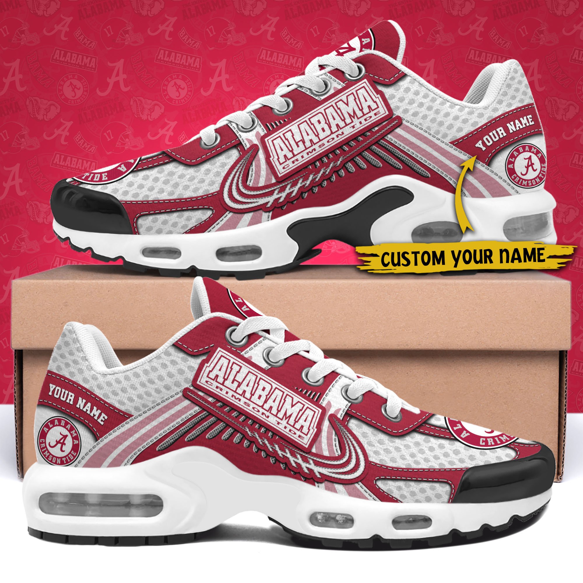 Alabama Crimson Tide TN Shoes Custom Your Name, Sport Shoes, Gifts For Fans, Sport Gifts For Him ETRG-62360 - Famjoys Alabama Crimson Tide TN Shoes Custom Your Name, Sport Shoes, Gifts For Fans, Sport Gifts For Him ETRG-62360 - Famjoys