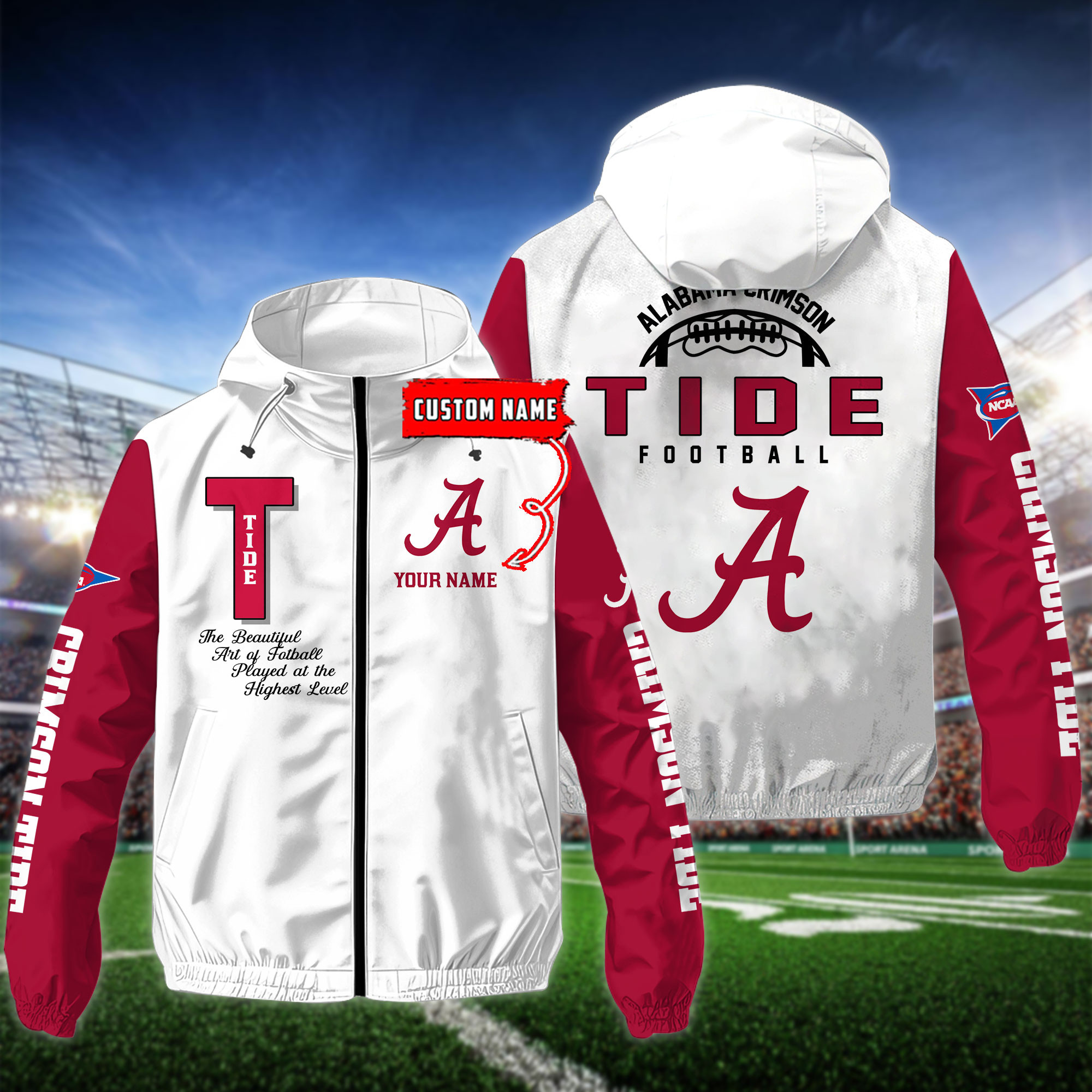 Alabama Crimson Tide Windbreaker Outdoor Jacket - Famjoys Alabama Crimson Tide Windbreaker Outdoor Jacket - Famjoys