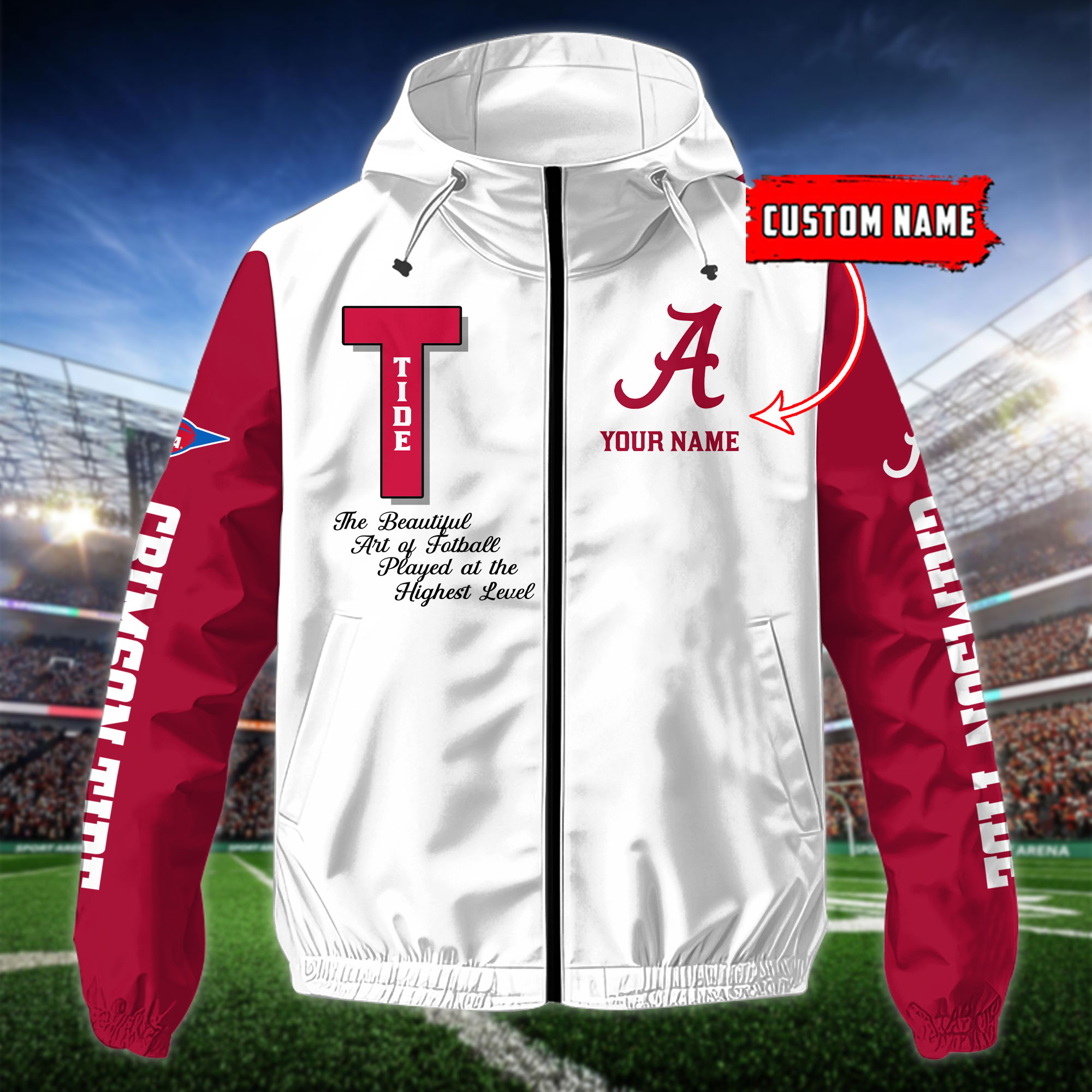 Alabama Crimson Tide Windbreaker Outdoor Jacket - Famjoys Alabama Crimson Tide Windbreaker Outdoor Jacket - Famjoys