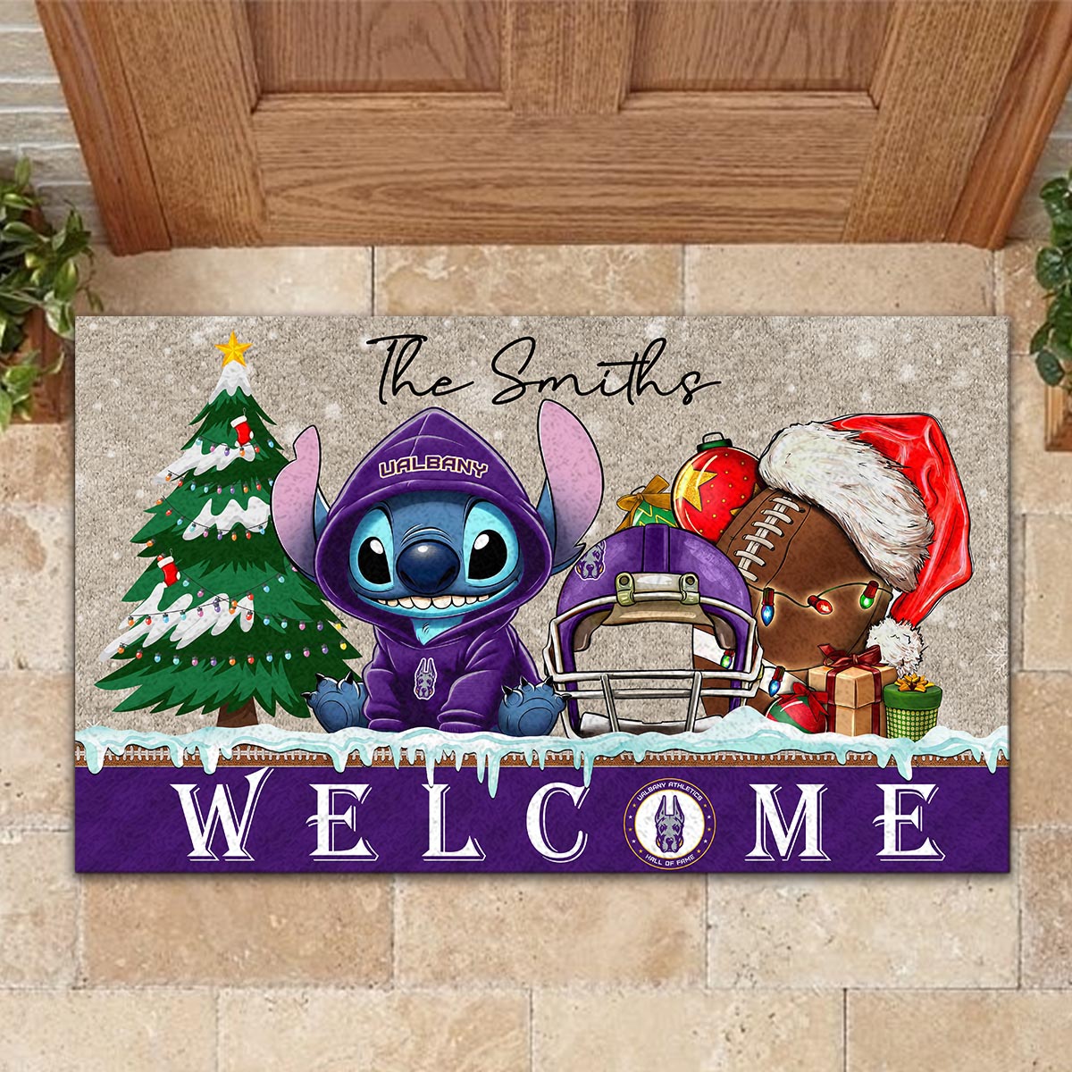 Albany Great Danes Cute Stitch Christmas Doormat - Famjoys Albany Great Danes Cute Stitch Christmas Doormat - Famjoys
