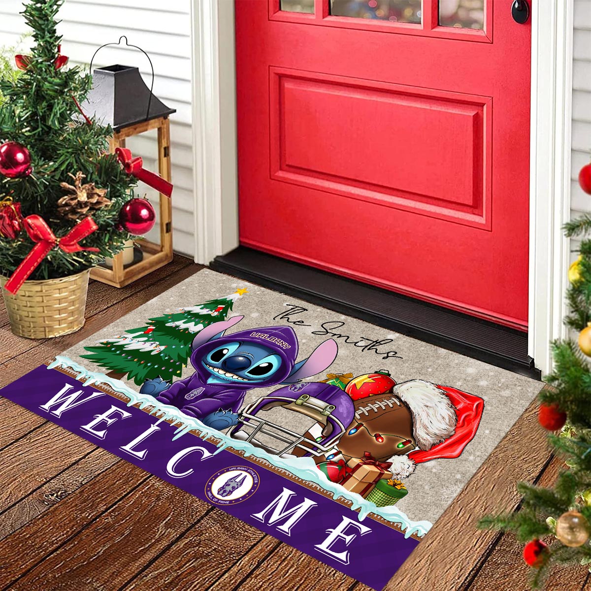 Albany Great Danes Cute Stitch Christmas Doormat - Famjoys Albany Great Danes Cute Stitch Christmas Doormat - Famjoys