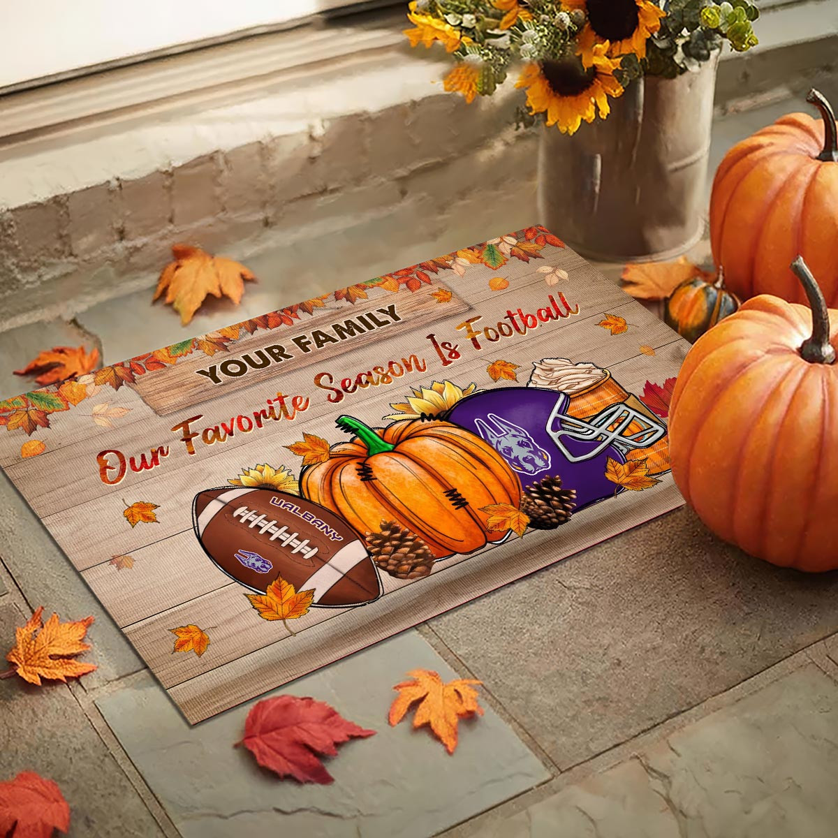 Albany Great Danes Our Favorite Season is Football Doormat
