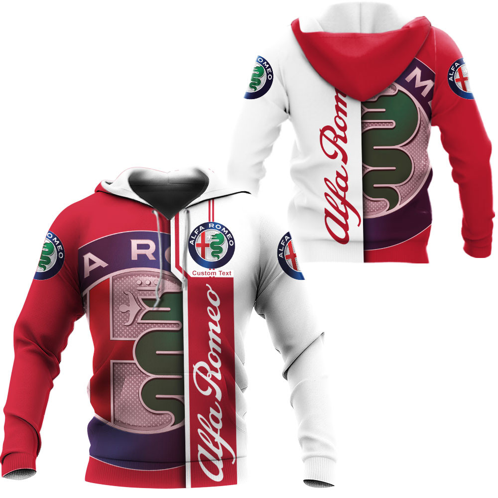 Alfa Romeo 3D Apparel Zip Hoodie,Pant,Polo, Button Hawaii Shirt Personalized