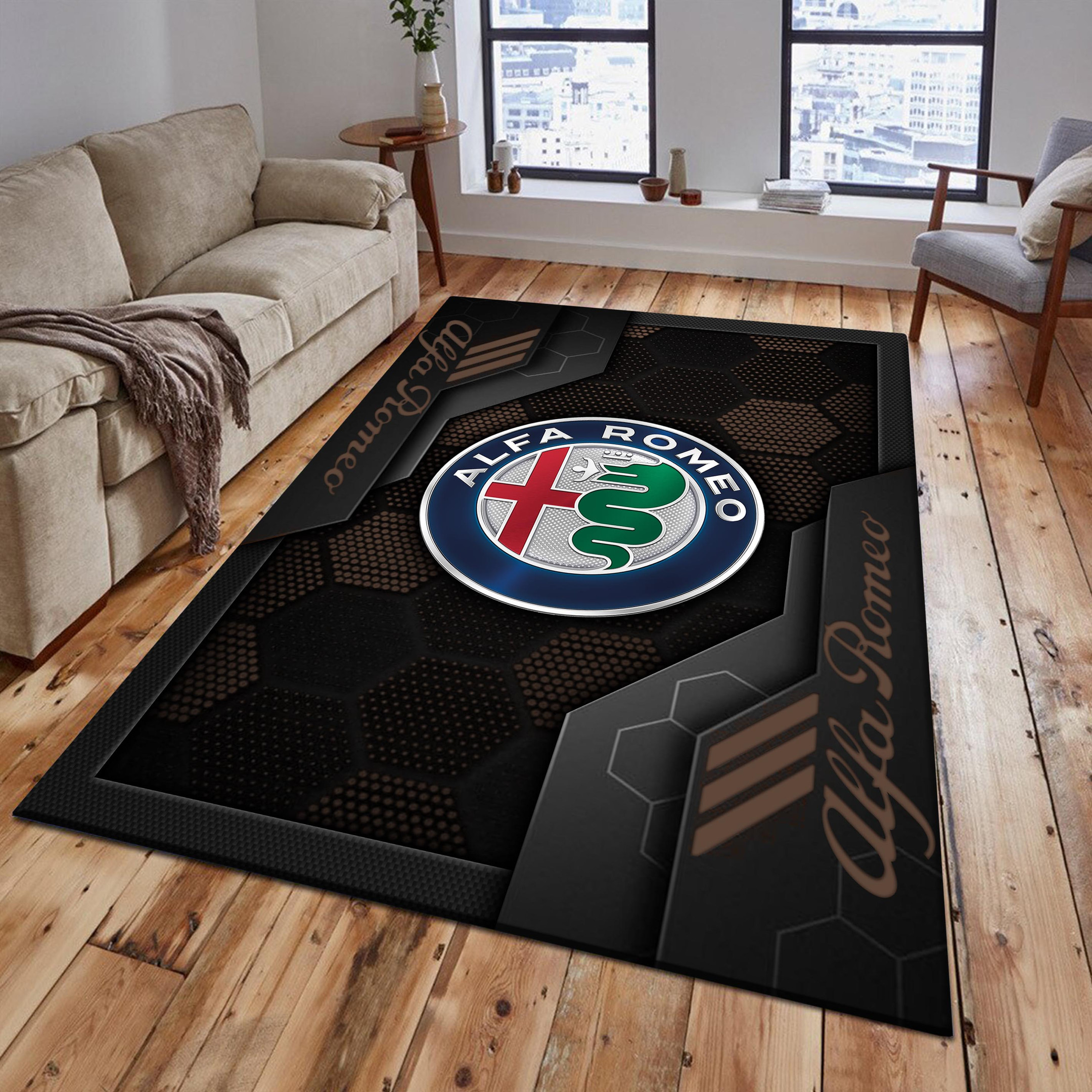 Alfa Romeo Area Rugs 2503 Multicolor - Famjoys Alfa Romeo Area Rugs 2503 Multicolor - Famjoys