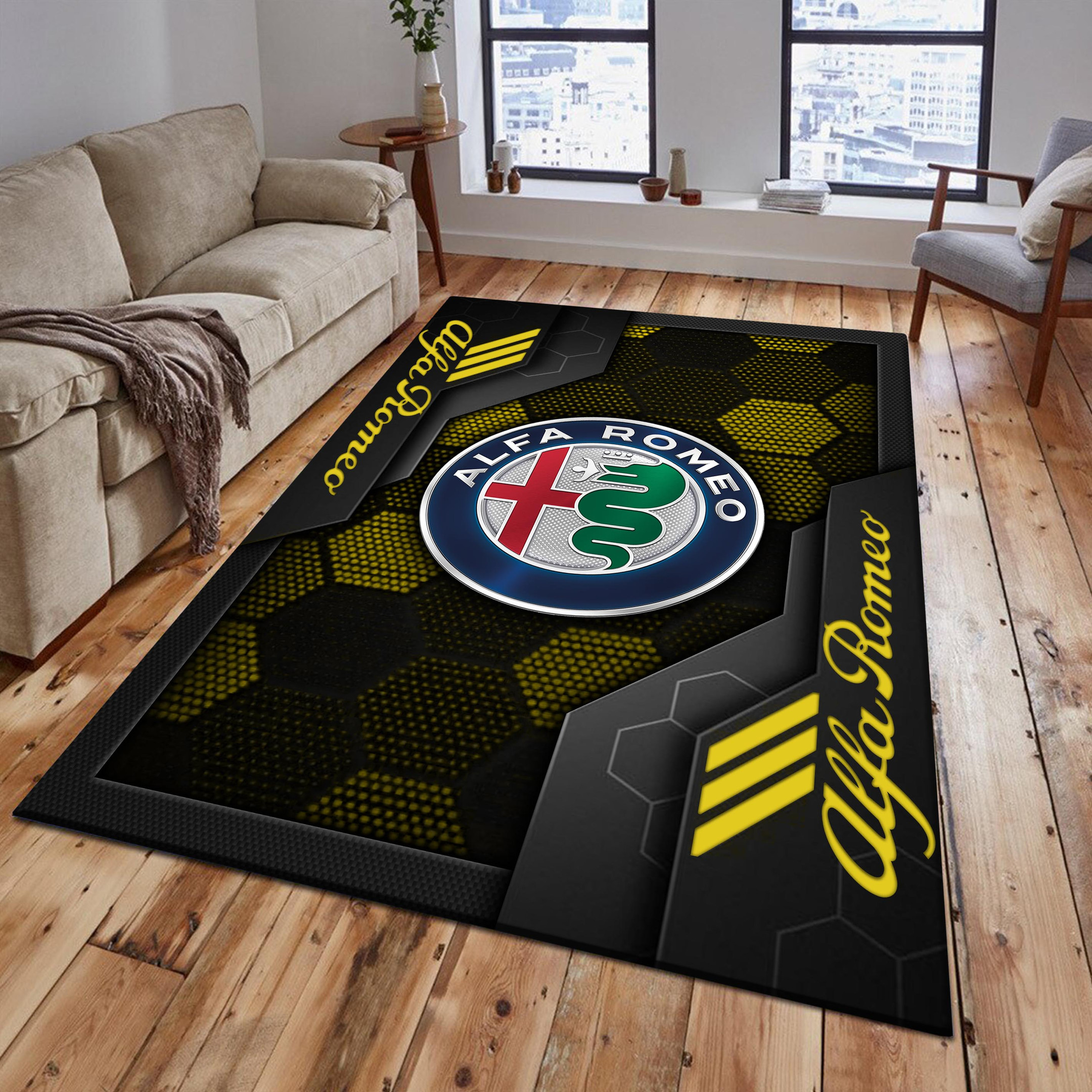 Alfa Romeo Area Rugs 2503 Multicolor - Famjoys Alfa Romeo Area Rugs 2503 Multicolor - Famjoys