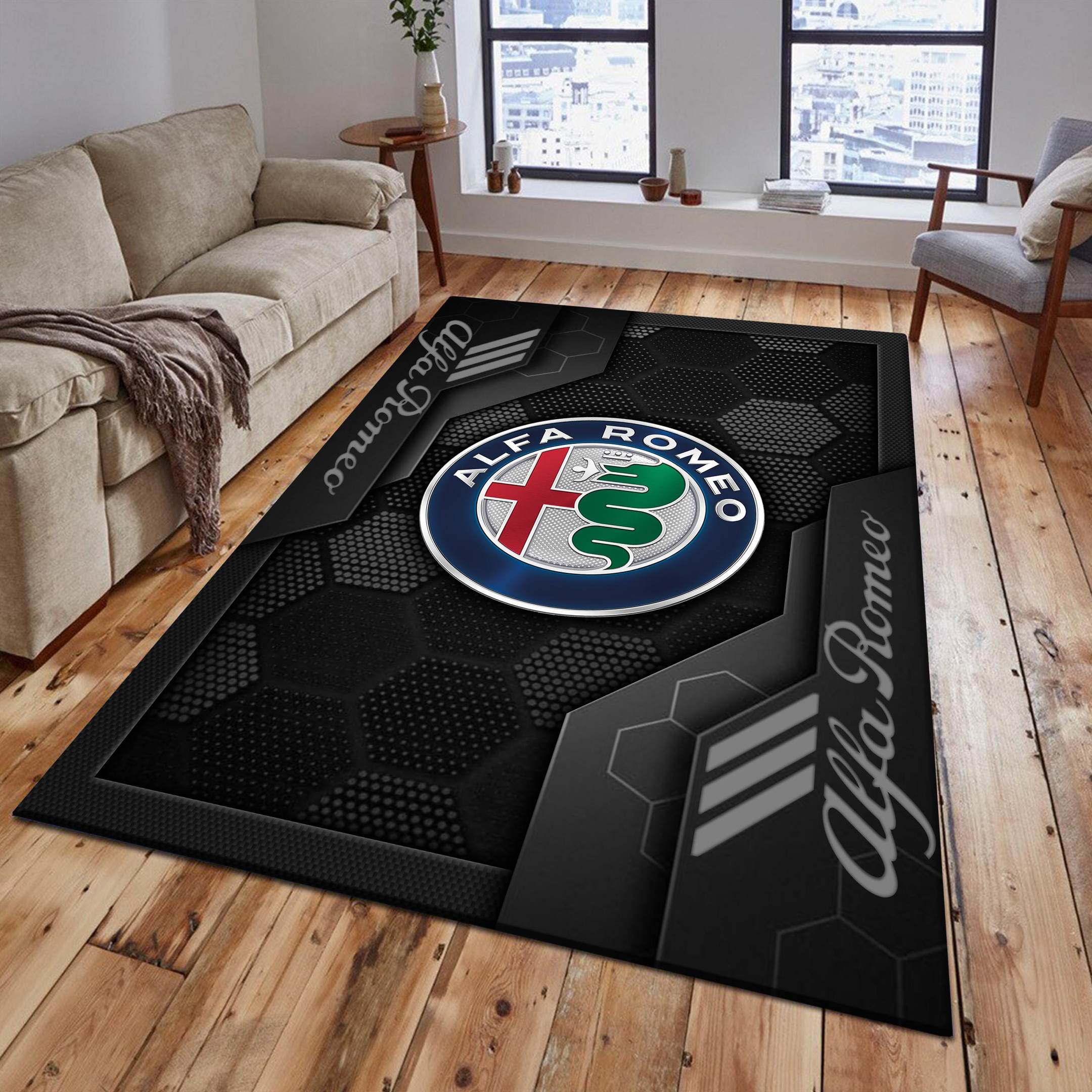 Alfa Romeo Area Rugs 2503 Multicolor - Famjoys Alfa Romeo Area Rugs 2503 Multicolor - Famjoys