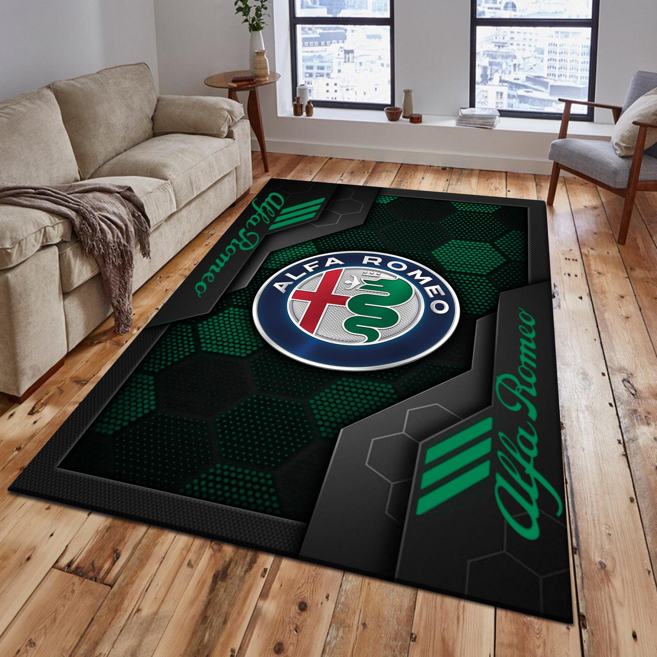 Alfa Romeo Area Rugs 2503 Multicolor - Famjoys Alfa Romeo Area Rugs 2503 Multicolor - Famjoys