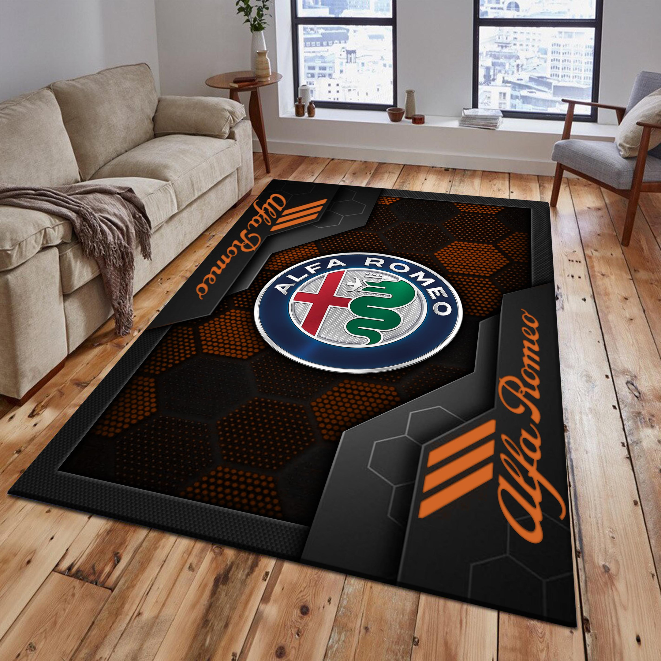 Alfa Romeo Area Rugs 2503 Multicolor - Famjoys Alfa Romeo Area Rugs 2503 Multicolor - Famjoys