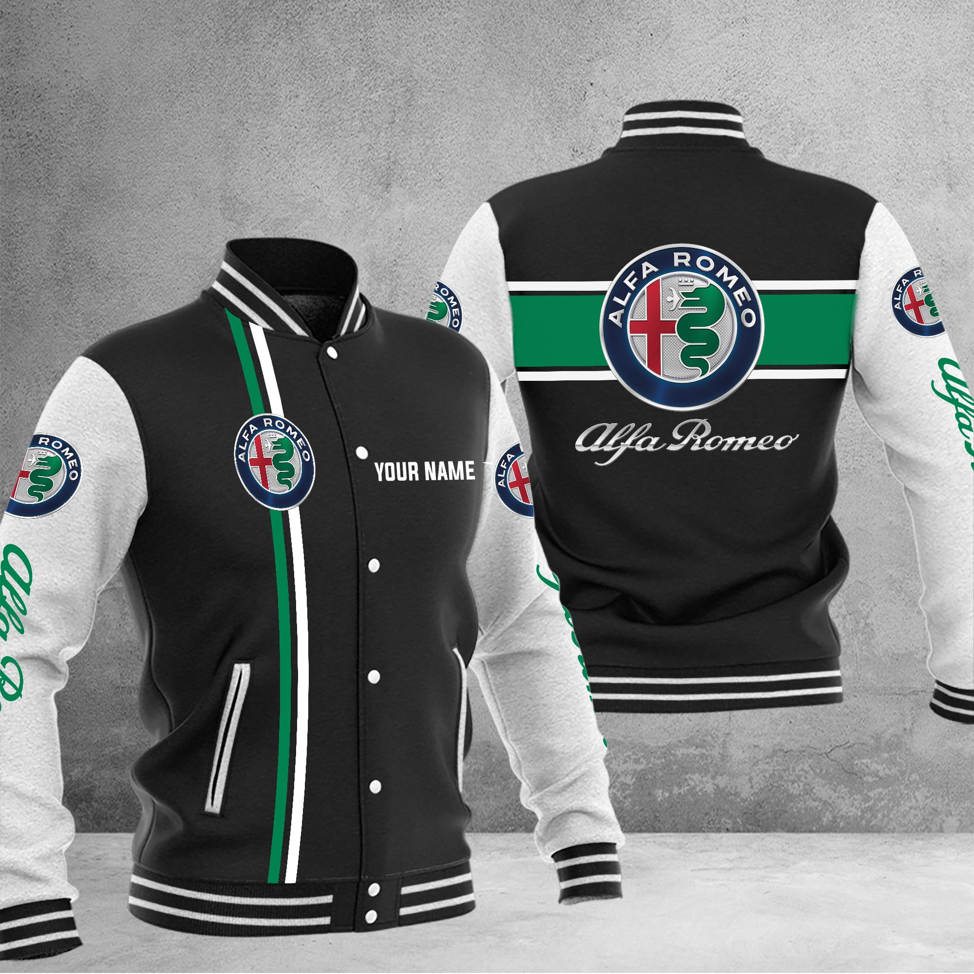 Alfa Romeo Baseball Jacket - Famjoys Alfa Romeo Baseball Jacket - Famjoys