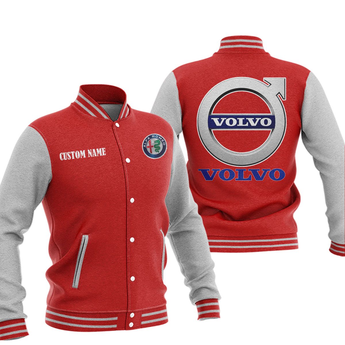 Alfa Romeo Baseball Jacket, Multicolor - Famjoys Alfa Romeo Baseball Jacket, Multicolor - Famjoys