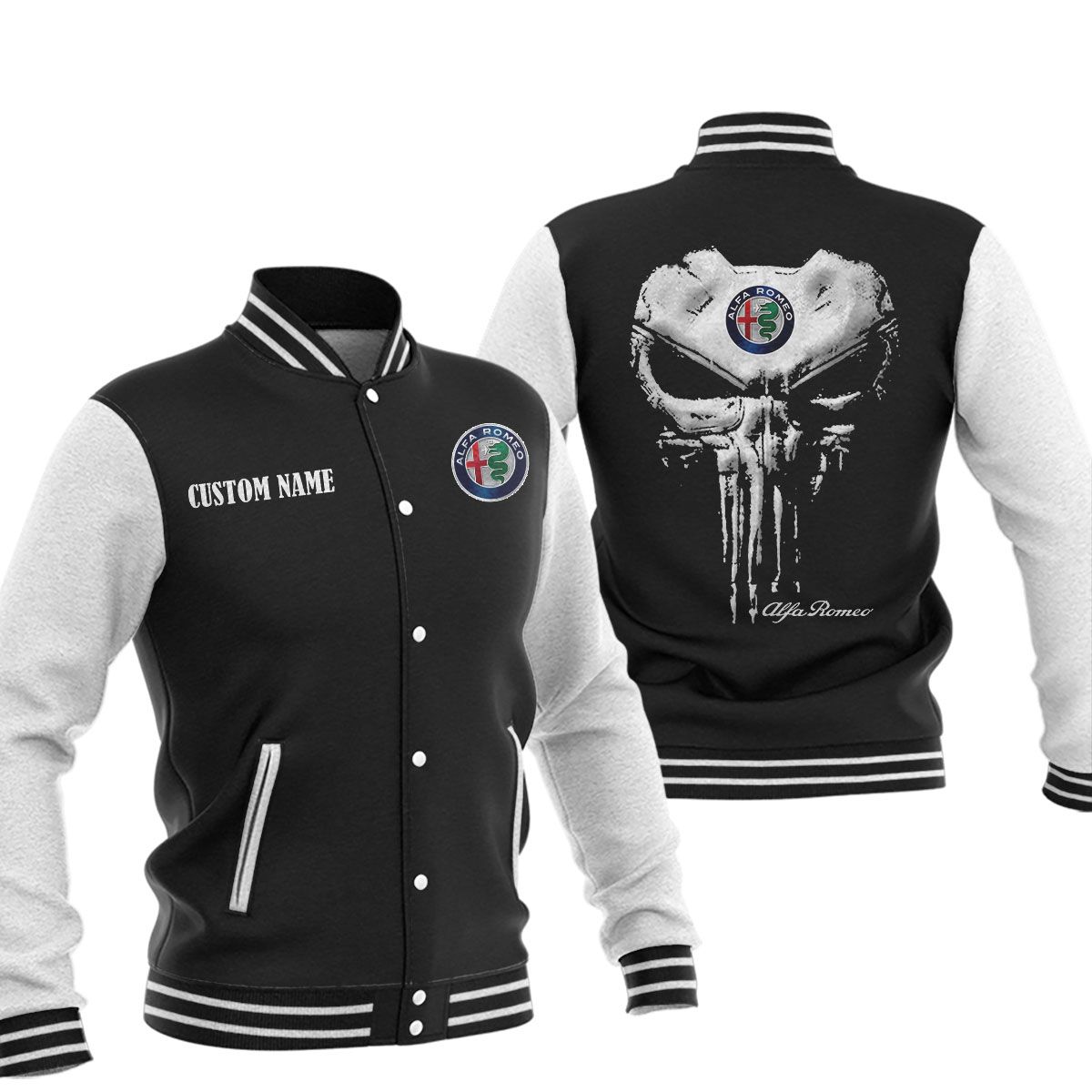 Alfa Romeo Baseball Jacket, Multicolor - Famjoys Alfa Romeo Baseball Jacket, Multicolor - Famjoys