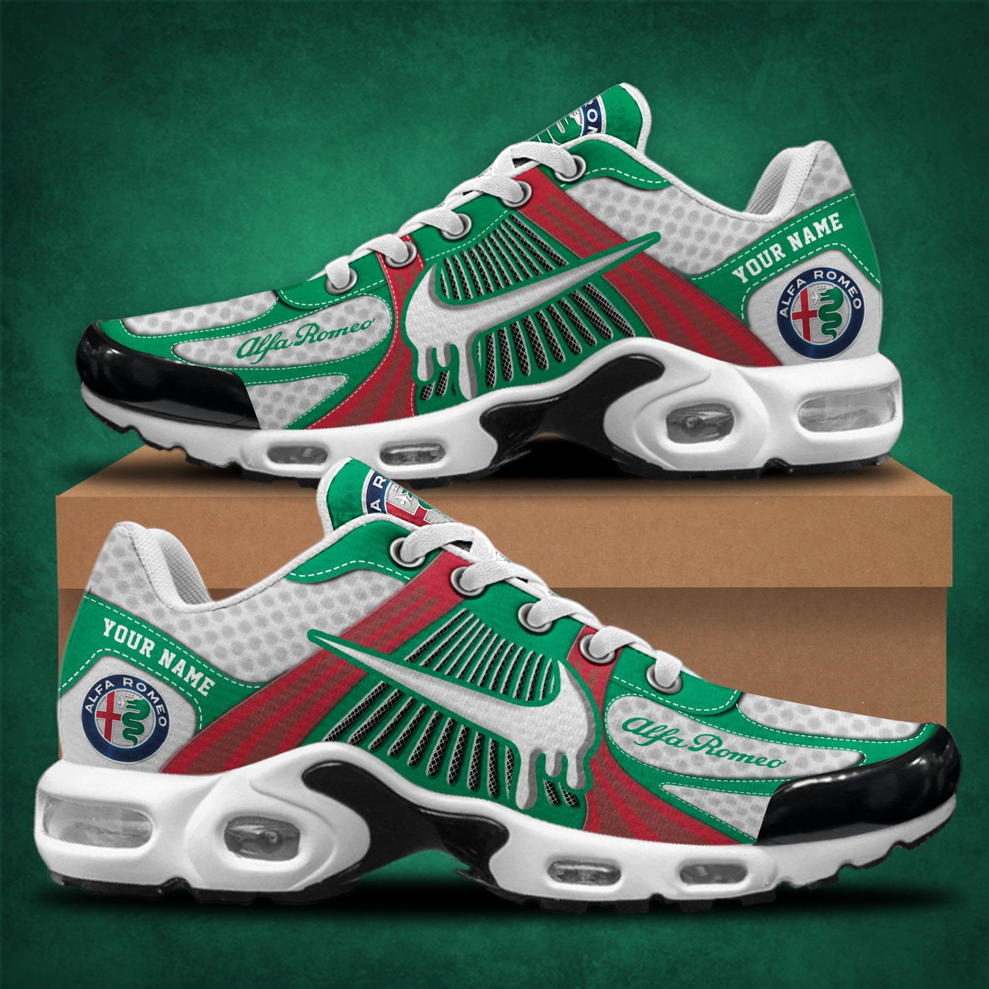 Alfa Romeo TN Shoes Sneakers For Men And Women - Famjoys Alfa Romeo TN Shoes Sneakers For Men And Women - Famjoys