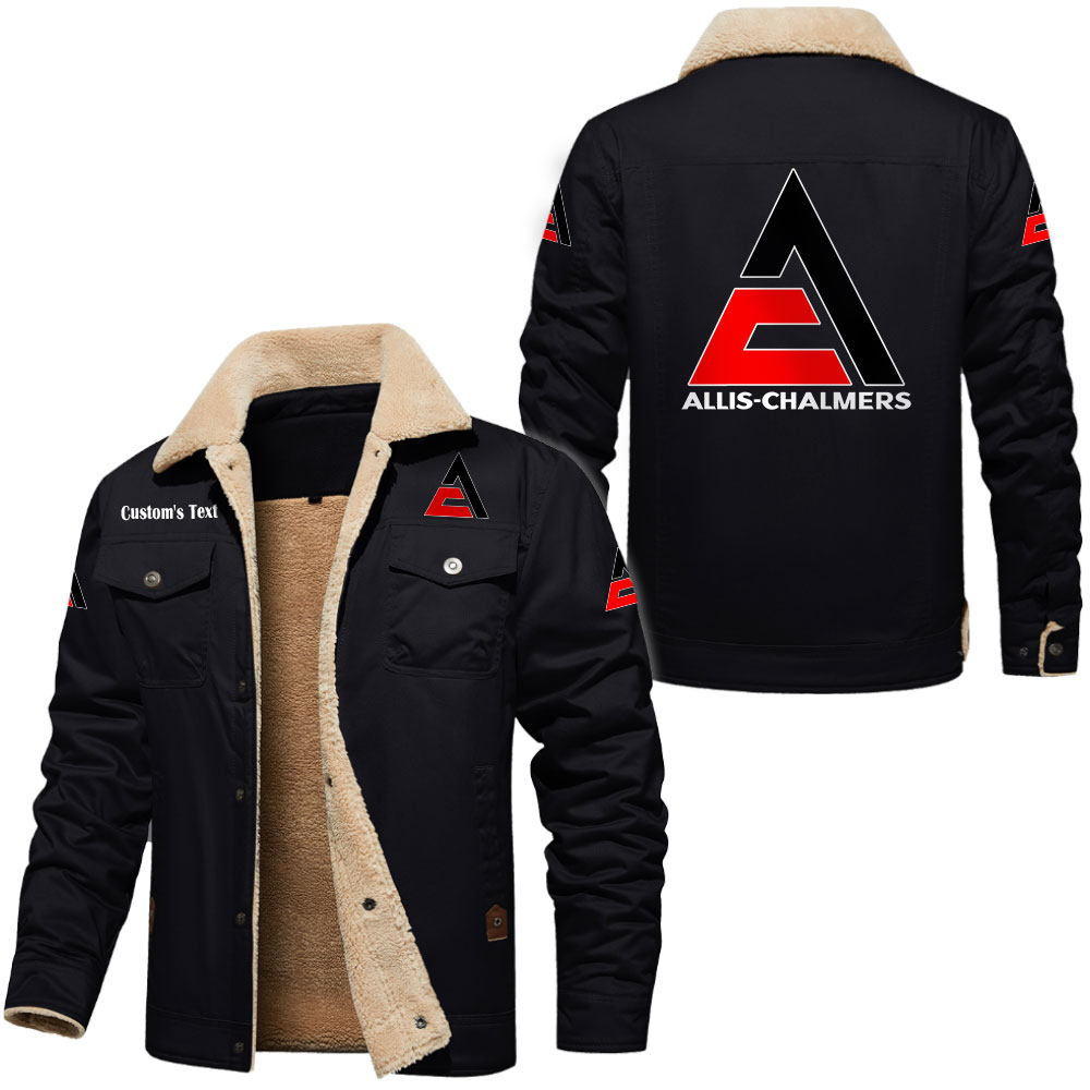 Allis Chalmers Cargo Fleece Lined Cotton Jacket Multicolor, vintage style, customize name 