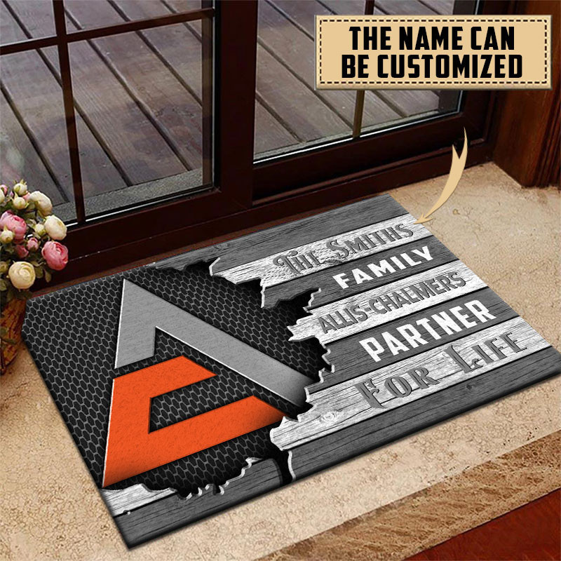 Allis Chalmers Doormat Custom Name, Multicolor - Famjoys Allis Chalmers Doormat Custom Name, Multicolor - Famjoys