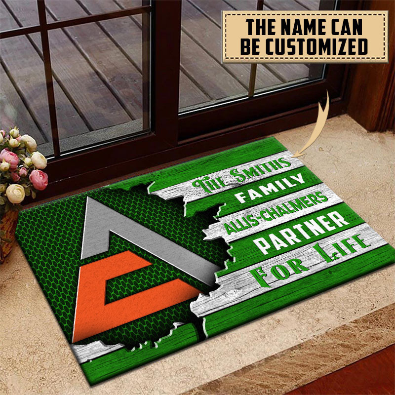 Allis Chalmers Doormat Custom Name, Multicolor - Famjoys Allis Chalmers Doormat Custom Name, Multicolor - Famjoys