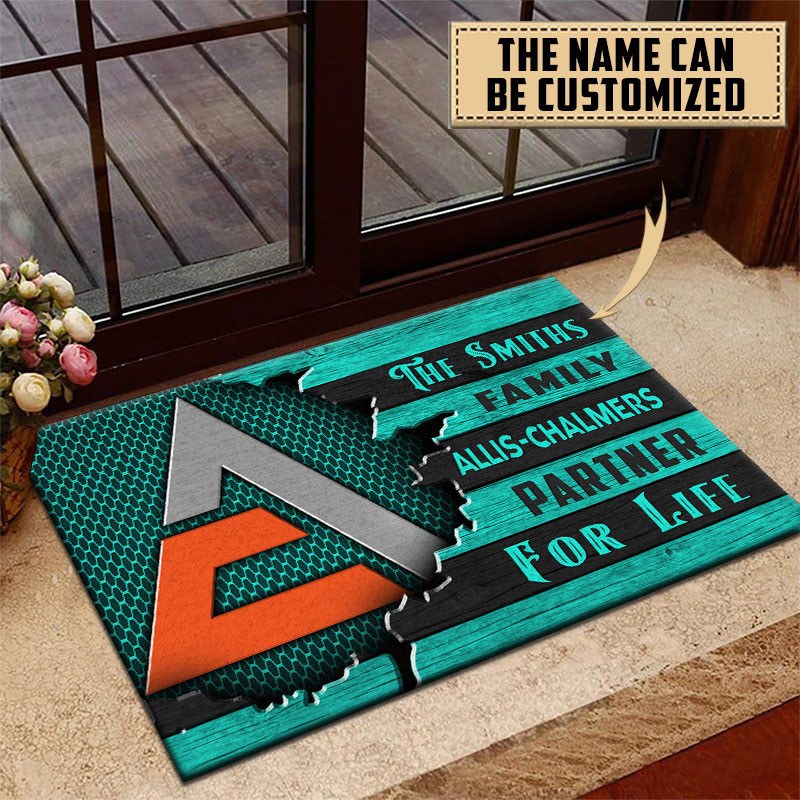 Allis Chalmers Doormat Custom Name, Multicolor - Famjoys Allis Chalmers Doormat Custom Name, Multicolor - Famjoys