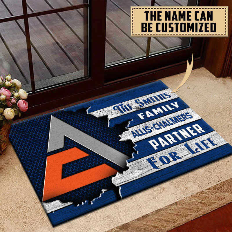Allis Chalmers Doormat Custom Name, Multicolor - Famjoys Allis Chalmers Doormat Custom Name, Multicolor - Famjoys