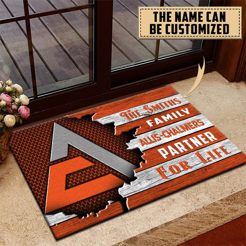 Allis Chalmers Doormat Custom Name, Multicolor - Famjoys Allis Chalmers Doormat Custom Name, Multicolor - Famjoys