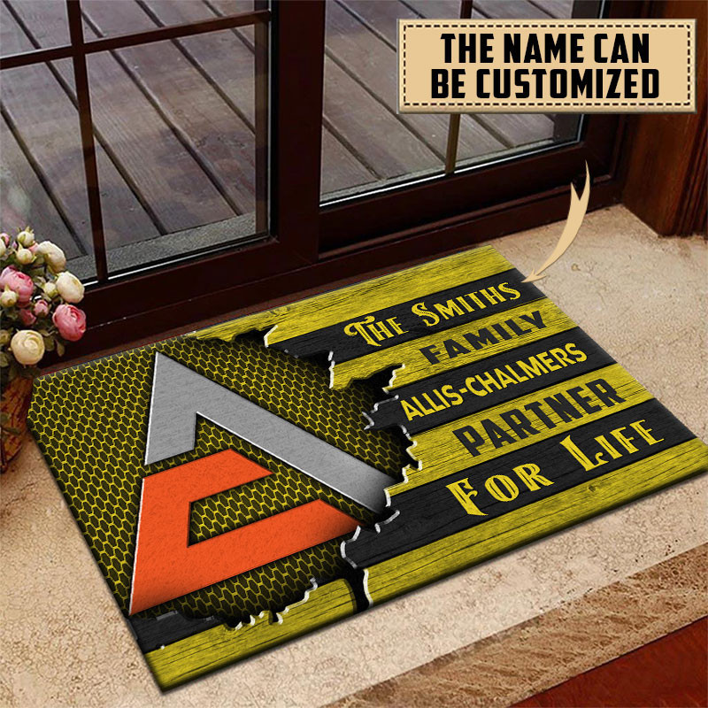 Allis Chalmers Doormat Custom Name, Multicolor - Famjoys Allis Chalmers Doormat Custom Name, Multicolor - Famjoys